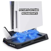 Base Refrigerante Para Play 5 Estación De Carga Dual 3 Usb