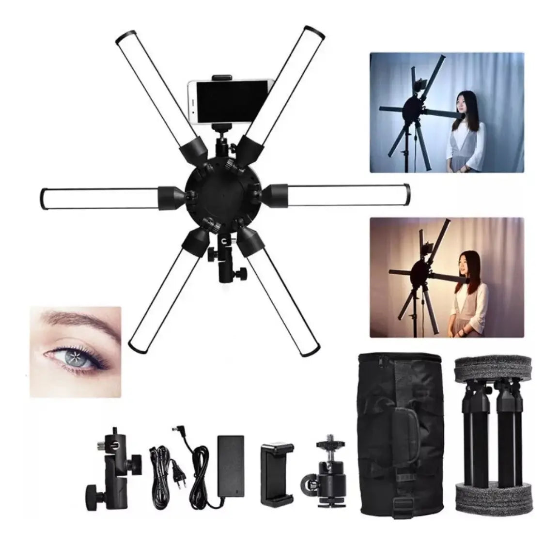 Aro De Luz Led Profesional Star Light Para Fotografía 3tonos