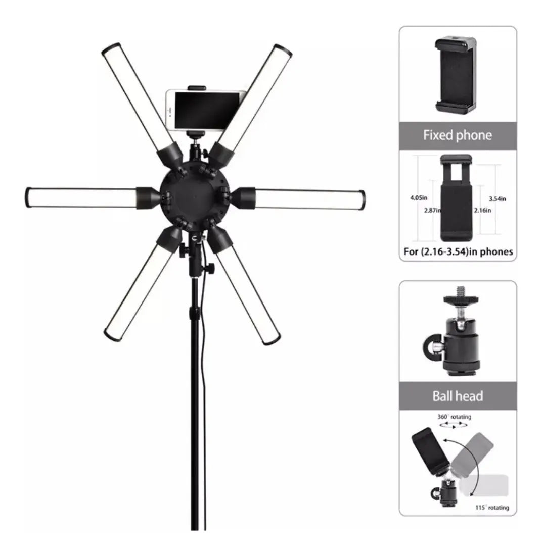 Aro De Luz Led Profesional Star Light Para Fotografía 3tonos