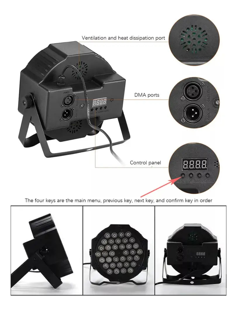 Luz De Escenario Led 36 W Con Sonido Dmx Control Remoto no