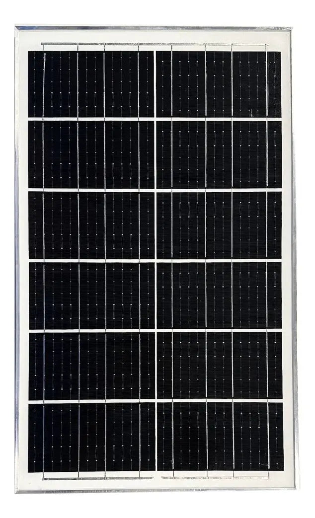 Reflector Solar Jortan 600w Ip66 Recargable Exterior Control Negro Blanco Frío