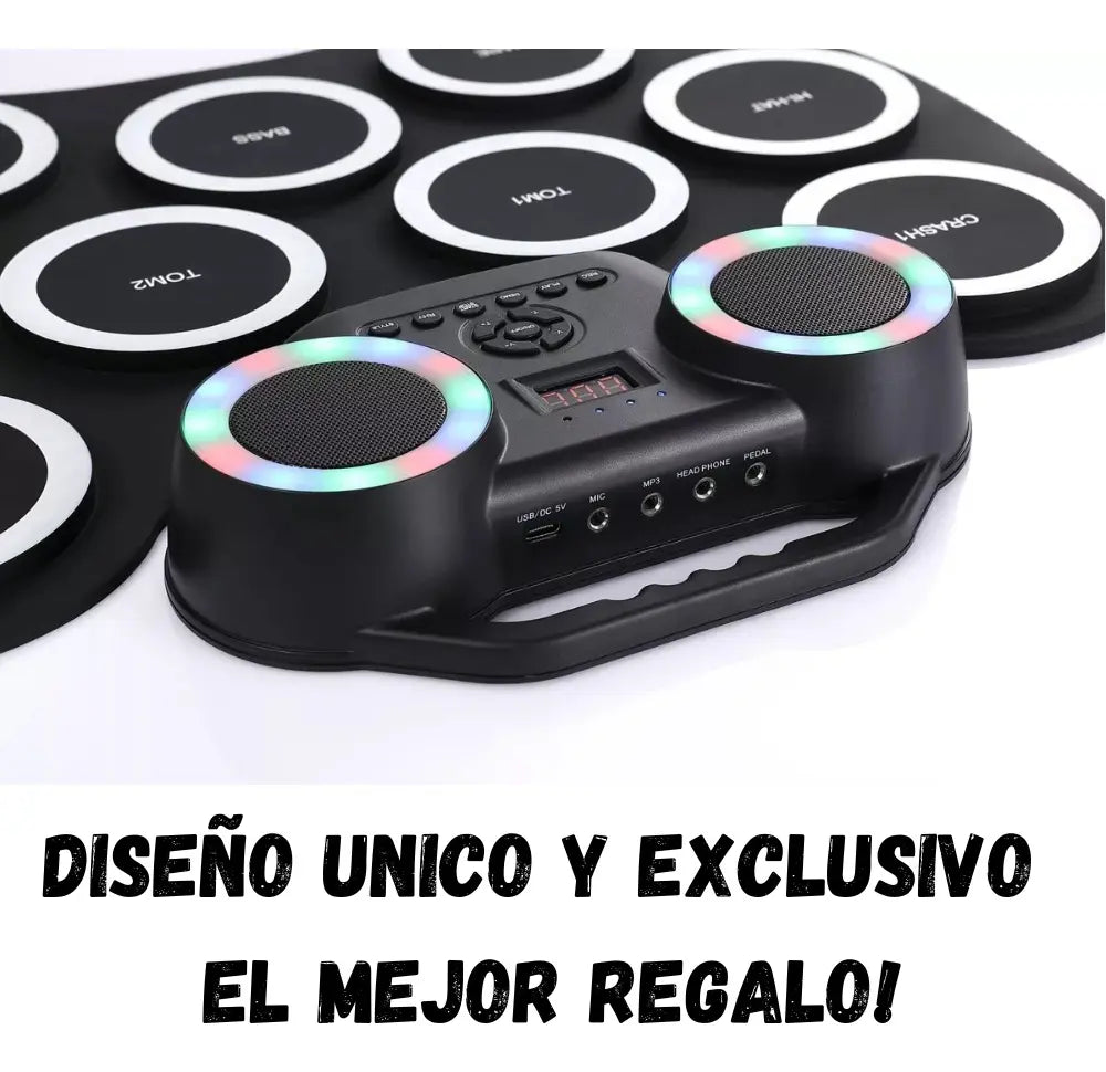 Batería Electrónica Musical Bluetooth Recargable Con Pedales