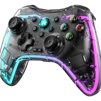 Control Inalambrico Gamepad Transparente Rgb Joystick Bsp-s3