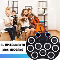 Batería Electrónica Musical Bluetooth Recargable Con Pedales