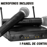 Kit Microfonos Inalambricos Wvngr Sm-58 Receptor Uhf Karaoke