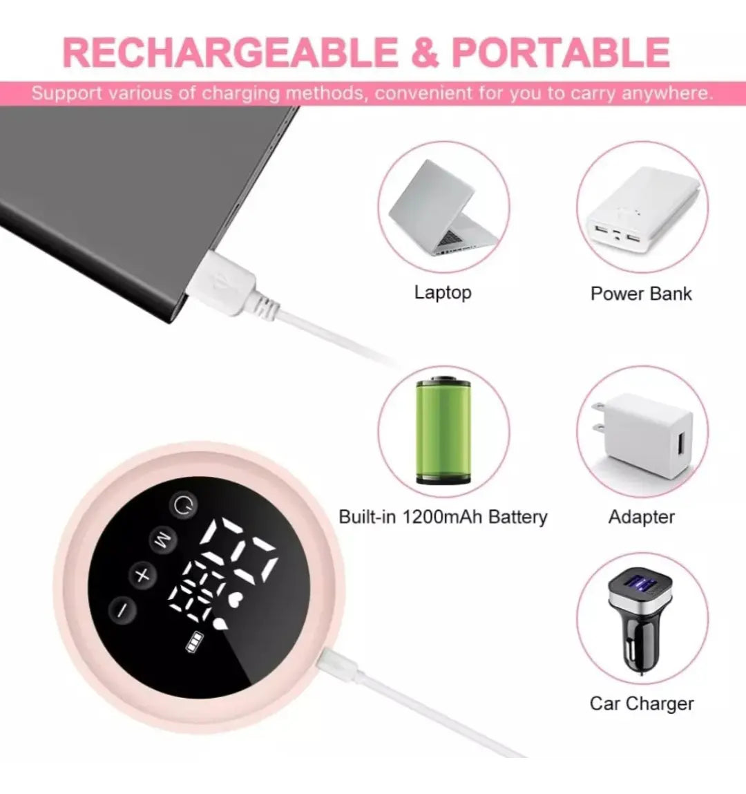 Extractor Eléctrico Doble Leche Materna Para Bebe Recargable