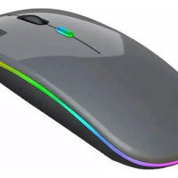 Mouse Raton Inalambrico Rgb Bluetooth Recargable Receptr Usb