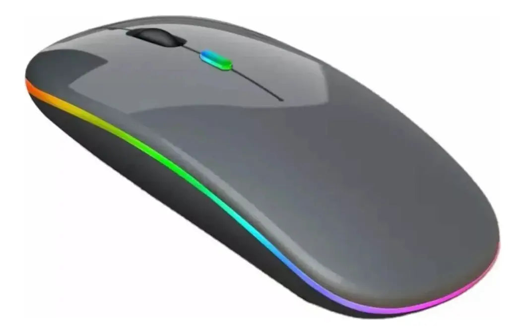 Mouse Raton Inalambrico Rgb Bluetooth Recargable Receptr Usb