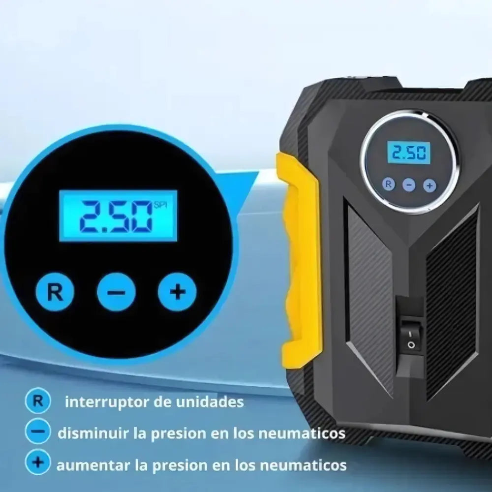 Compresor Portátil Multiusos Para Neumáticos Bomba Aire 12V