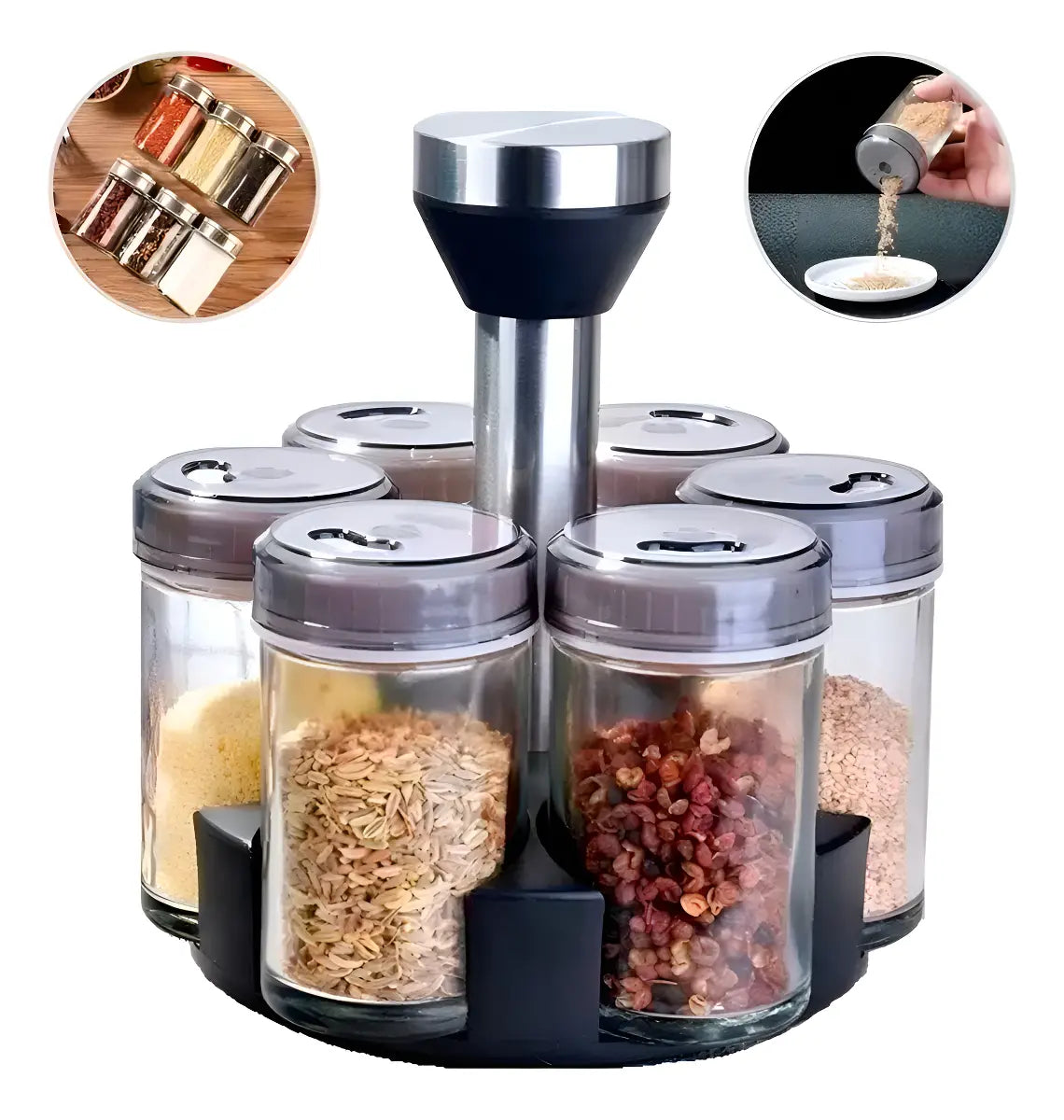 Condimentero Giratorio Para Especias Organizador Cocina X6