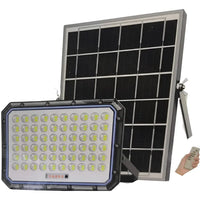 Reflector Solar Jortan 1000w Led Exterior Control Remoto 12v Gris Oscuro Blanco Frío