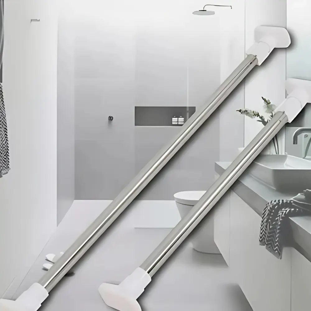 "Tubo Barra Colgar Cortina Ropa Ajustable Extensible 130-240 "