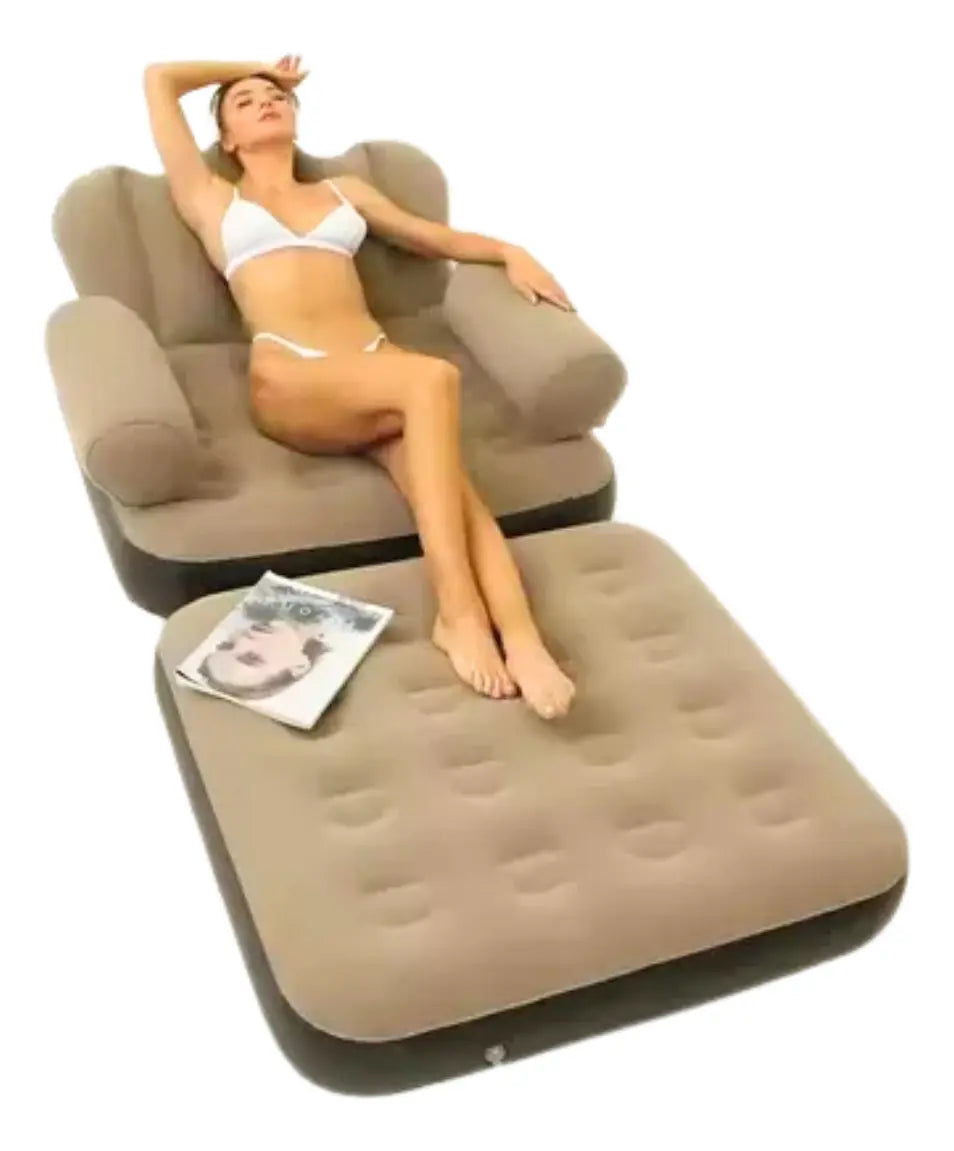 Sofá Cama Inflable De Doble Uso Plegable Multifunción