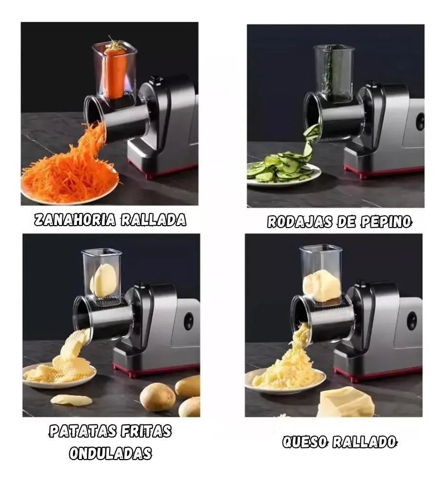 Rallador Cortador De Vegetales Multifuncional Electrico 5 en 1 500W