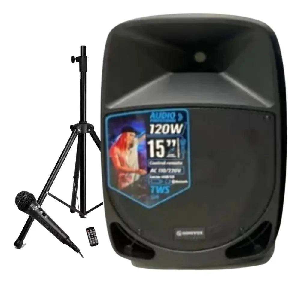 Cabina Activa Profesional Sonivox 120rms 15 Pulgadas Tripode