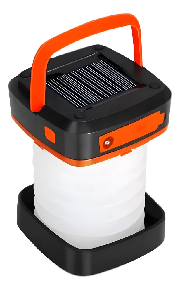 Linterna Led Solar Plegable Portatil Para Camping 3 Tonos De Luz