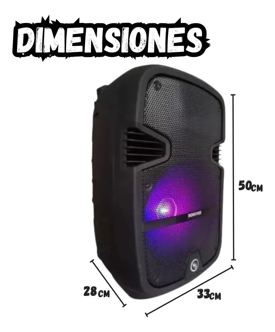 Parlante Sonivox Vs-s2285 Recargable 12 Pulgadas Tripode+mic