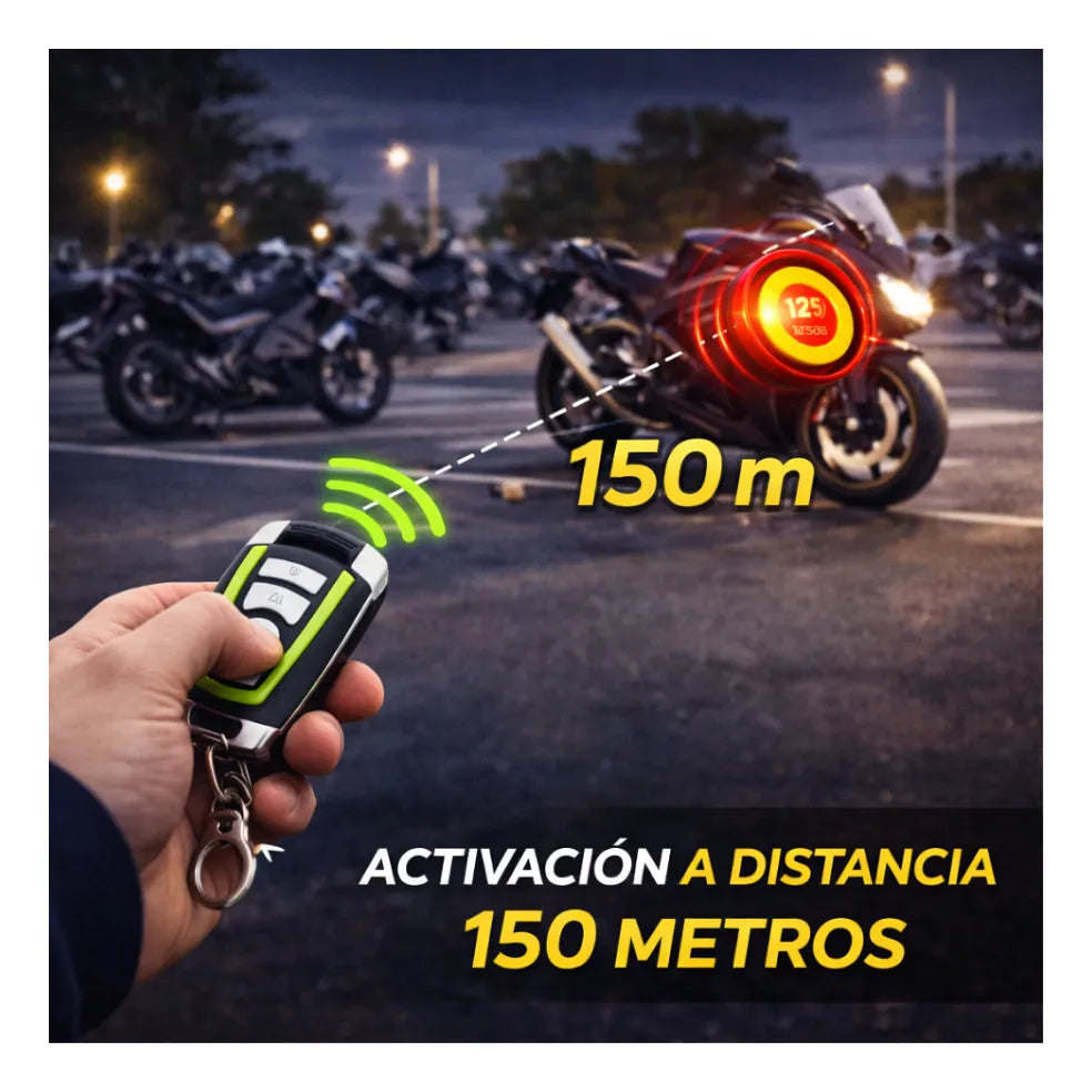 Kit Alarma Para Moto Sirena 125 Db Con 2 Controles Remotos