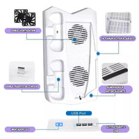 Base Refrigerante Para Play 5 Estación De Carga Dual 3 Usb