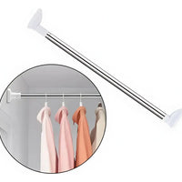 "Tubo Barra Colgar Cortina Ropa Ajustable Extensible 130-240 "