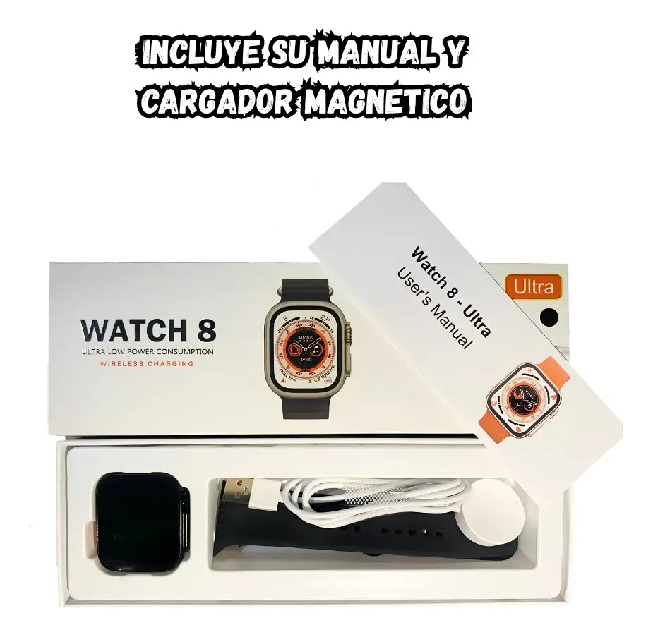 Reloj inteligente SmartWatch Ultra Serie 8 Carga Inalambrica
