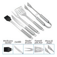 "Juego De Barbacoa Utensilios De Parrilla Inoxidable De 15pzs "