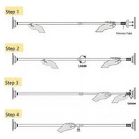 "Tubo Barra Colgar Cortina Ropa Ajustable Extensible 130-240 "