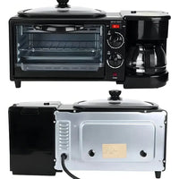 Horno Eléctrico Tostador Sokany Cafetera Parrilla 3 En 1