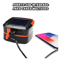 Linterna Led Solar Plegable Portatil Para Camping 3 Tonos De Luz