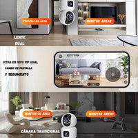 Camara De Seguridad Wifi Ip Doble Lente Robotica App Icsee