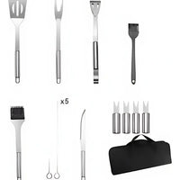 "Juego De Barbacoa Utensilios De Parrilla Inoxidable De 15pzs "