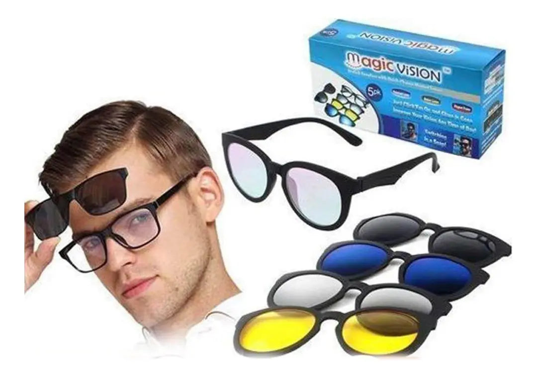 Gafas Magicas De Visión De Sol 3 En 1 Lentes Intercambiables