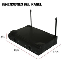 Kit Microfonos Inalambricos Wvngr Sm-58 Receptor Uhf Karaoke