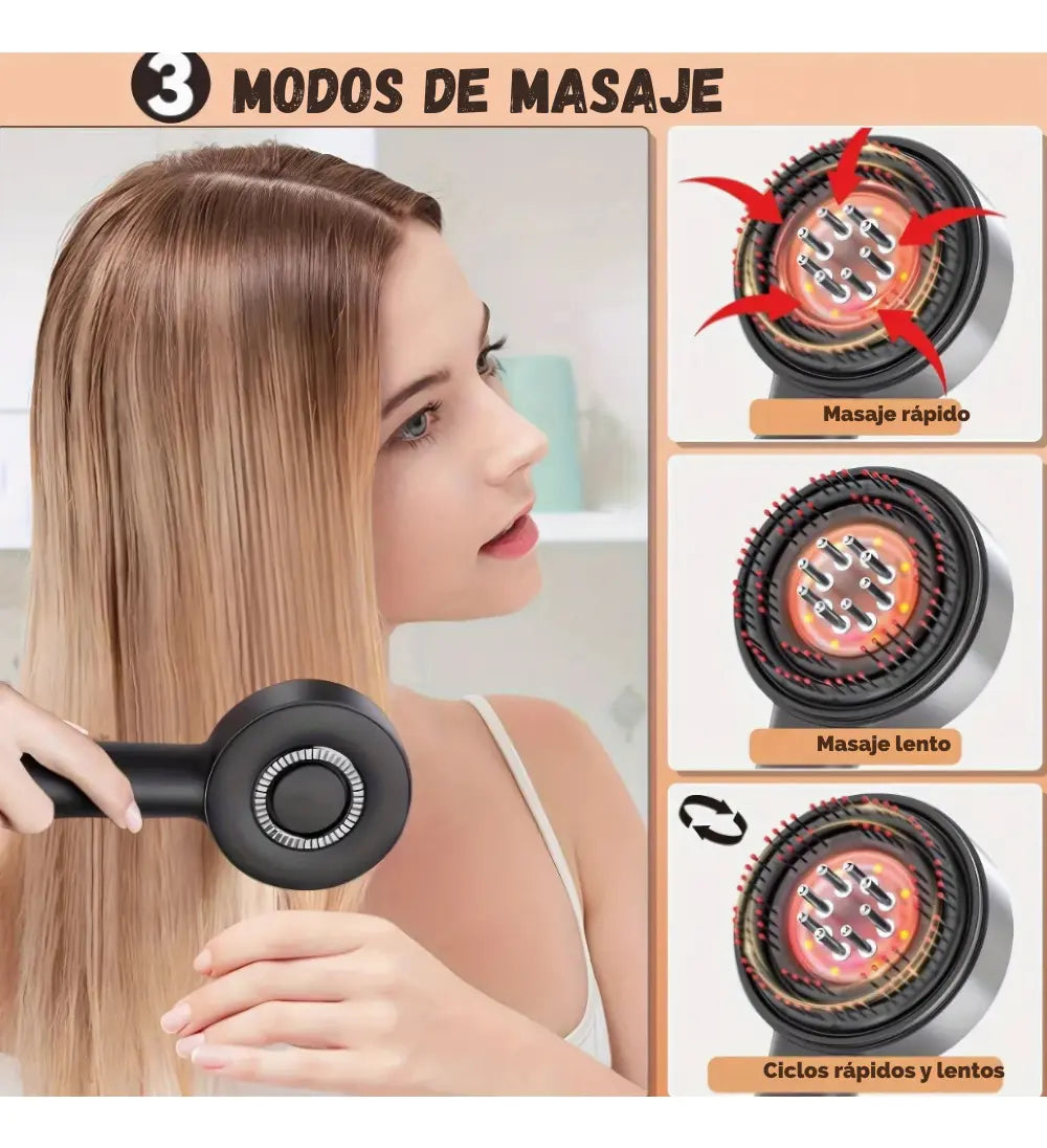 Cepillo Masajeador Capilar VibratorioCepillo Masajeador Capilar Vibratorio Cuero Cabelludo Cuero Cabelludo