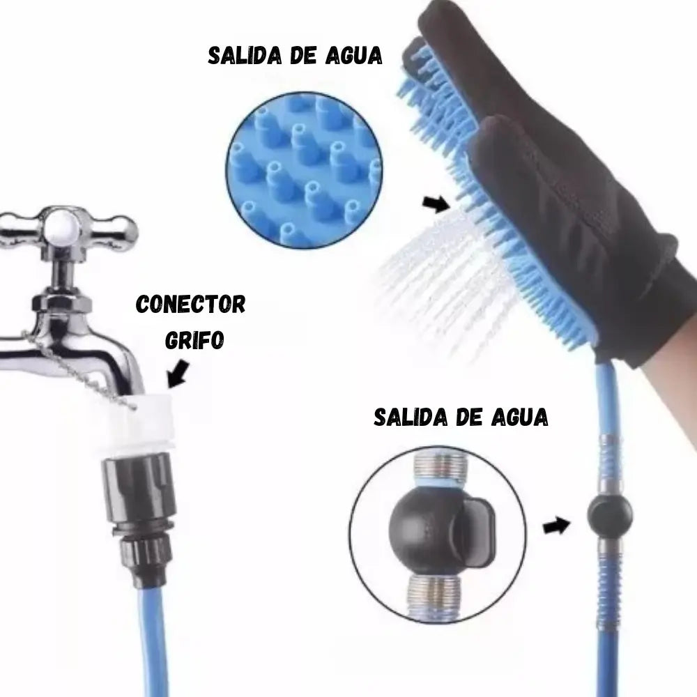 Guante Manguera Para Bañar Mascotas Multifuncional