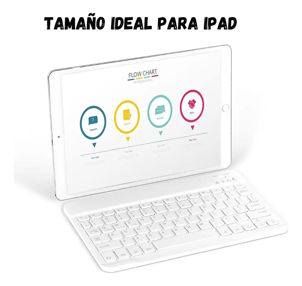 Combo Teclado Y Mouse Inalámbrico Bluetooth An-030 Colores