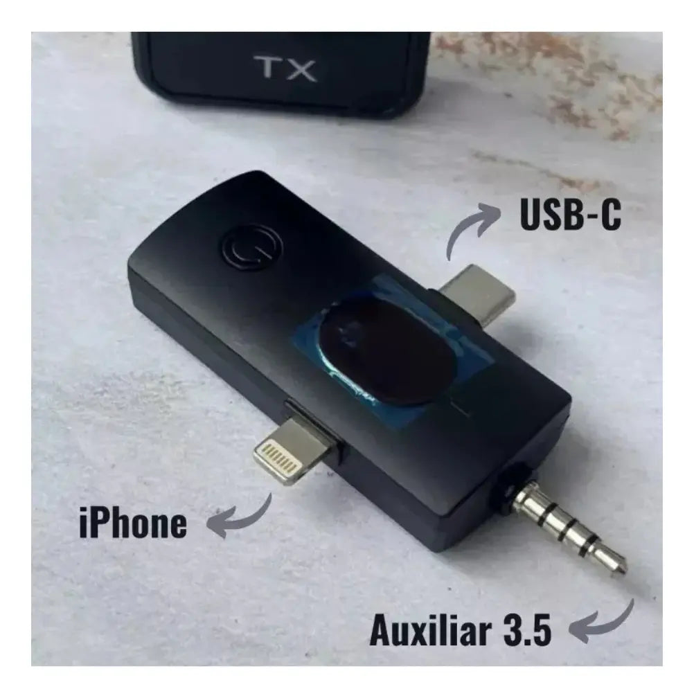 Microfono De Solapa Doble Peluche Tipo C - iPhone 2 En 1