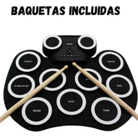 Batería Electrónica Musical Bluetooth Recargable Con Pedales
