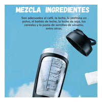 Mezclador Eléctrico De Proteínas Botella Batidora Recargable