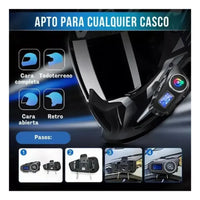 Intercomunicador Q58-max Bluetooth Casco Moto Fm Música 25hr