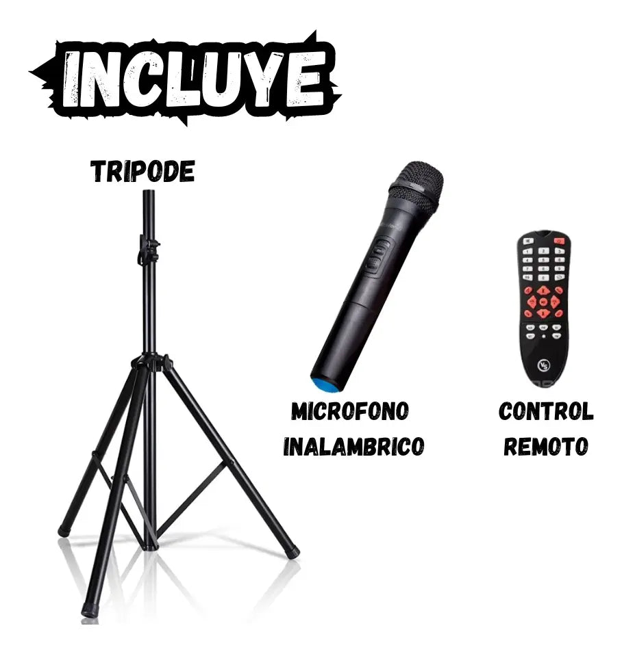 Parlante Sonivox Vs-s2285 Recargable 12 Pulgadas Tripode+mic