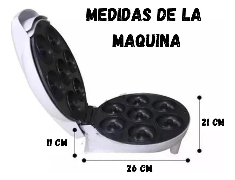 Maquina Para Hacer Donas Repostería Eléctrica Antiadherente