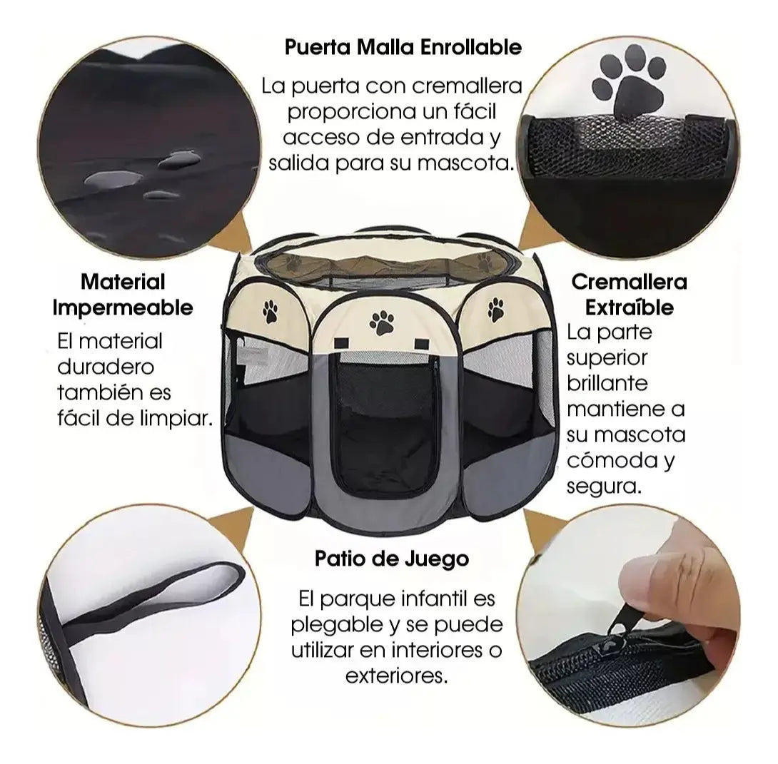 Corral Para Mascotas Ch Plegable Tela Cama Portátil