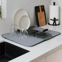 Tapete Escurridor De Loza Absorbente Organizador De Platos