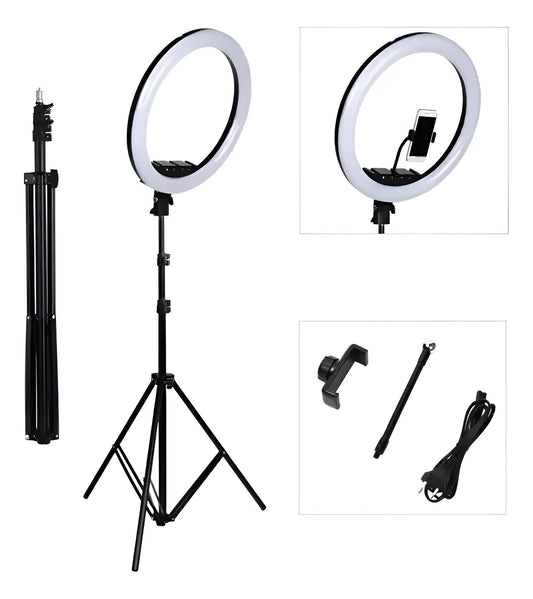 Aro Luz Led Para Fotografia Y Video 33cm Con Tripode 2.20 Mt