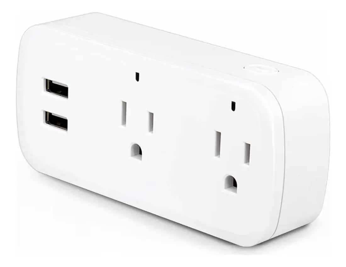 Tomacorriente Inteligente Enchufe Doble Alexa Google 2 Usb