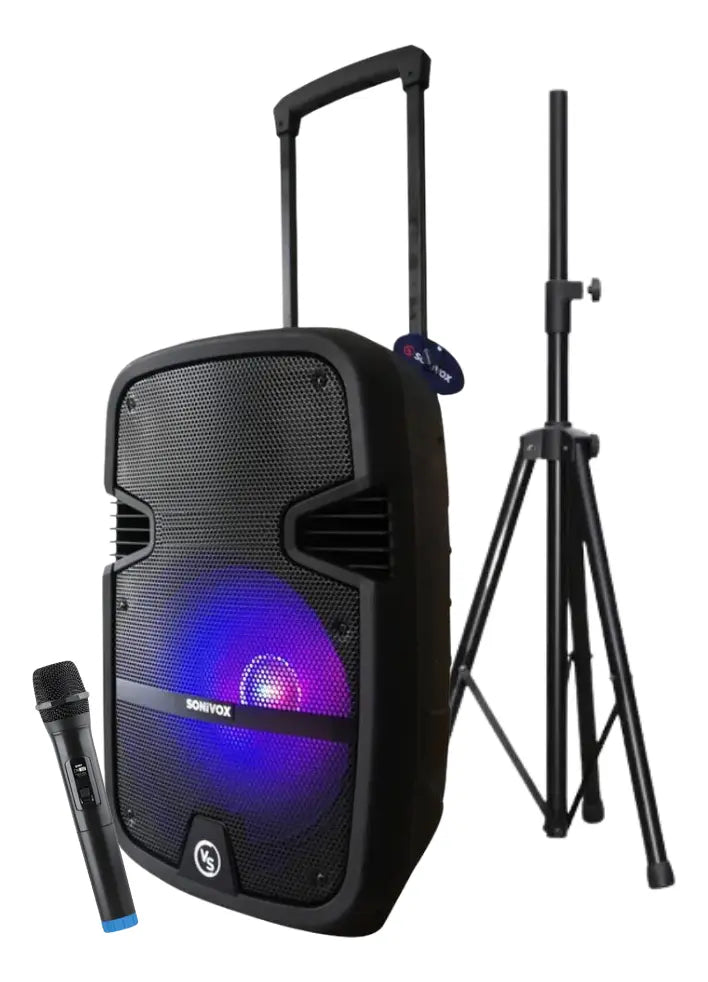Parlante Sonivox Vs-s2285 Recargable 12 Pulgadas Tripode+mic