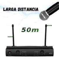 Kit Microfonos Inalambricos Wvngr Sm-58 Receptor Uhf Karaoke