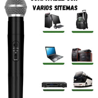 Kit Microfonos Inalambricos Wvngr Sm-58 Receptor Uhf Karaoke