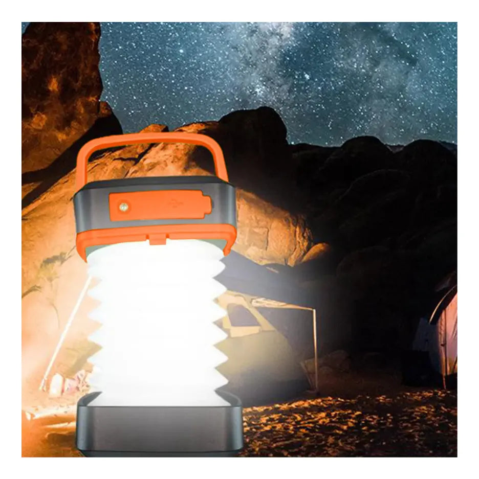 Linterna Led Solar Plegable Portatil Para Camping 3 Tonos De Luz